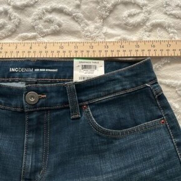NWT Inc Denim Petite Core Denim Straight denim jeans, cuffed, women’s 8P. - Picture 8 of 10